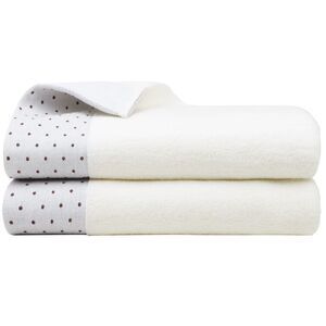 Bath Towels Set of 2 100% Combed Cotton 600 GSM Beige